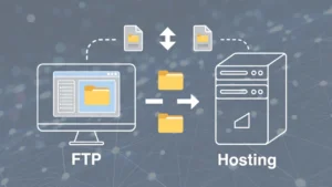 Serwer FTP umożliwiający przesyłanie plików między komputerem a hostingiem